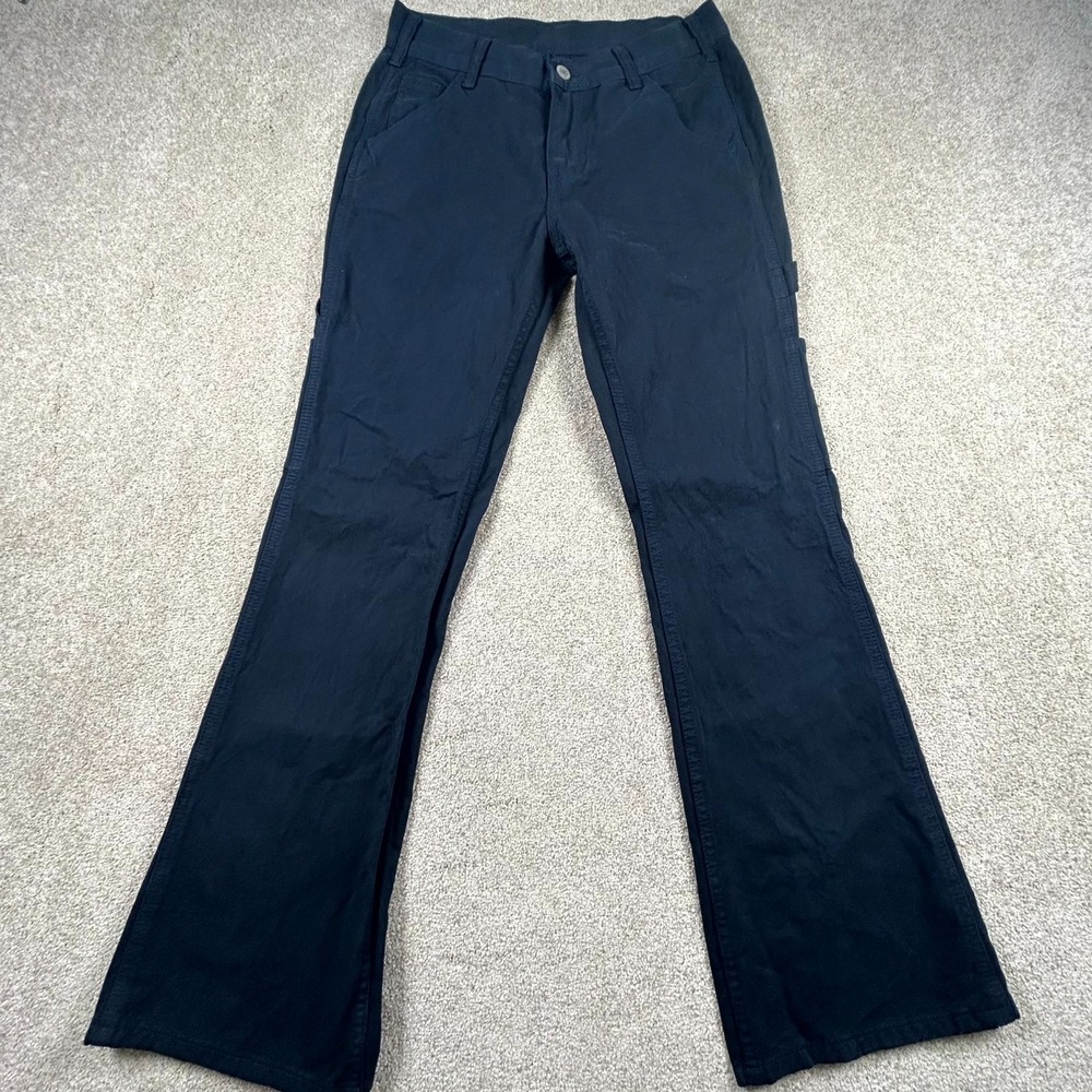 J. Galt Shanghai Carpenter Pants Womens Small Navy Cotton Flat Front Bootcut Leg